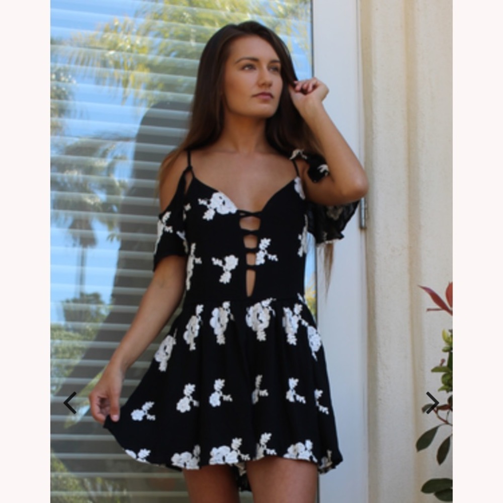 Black and white romper